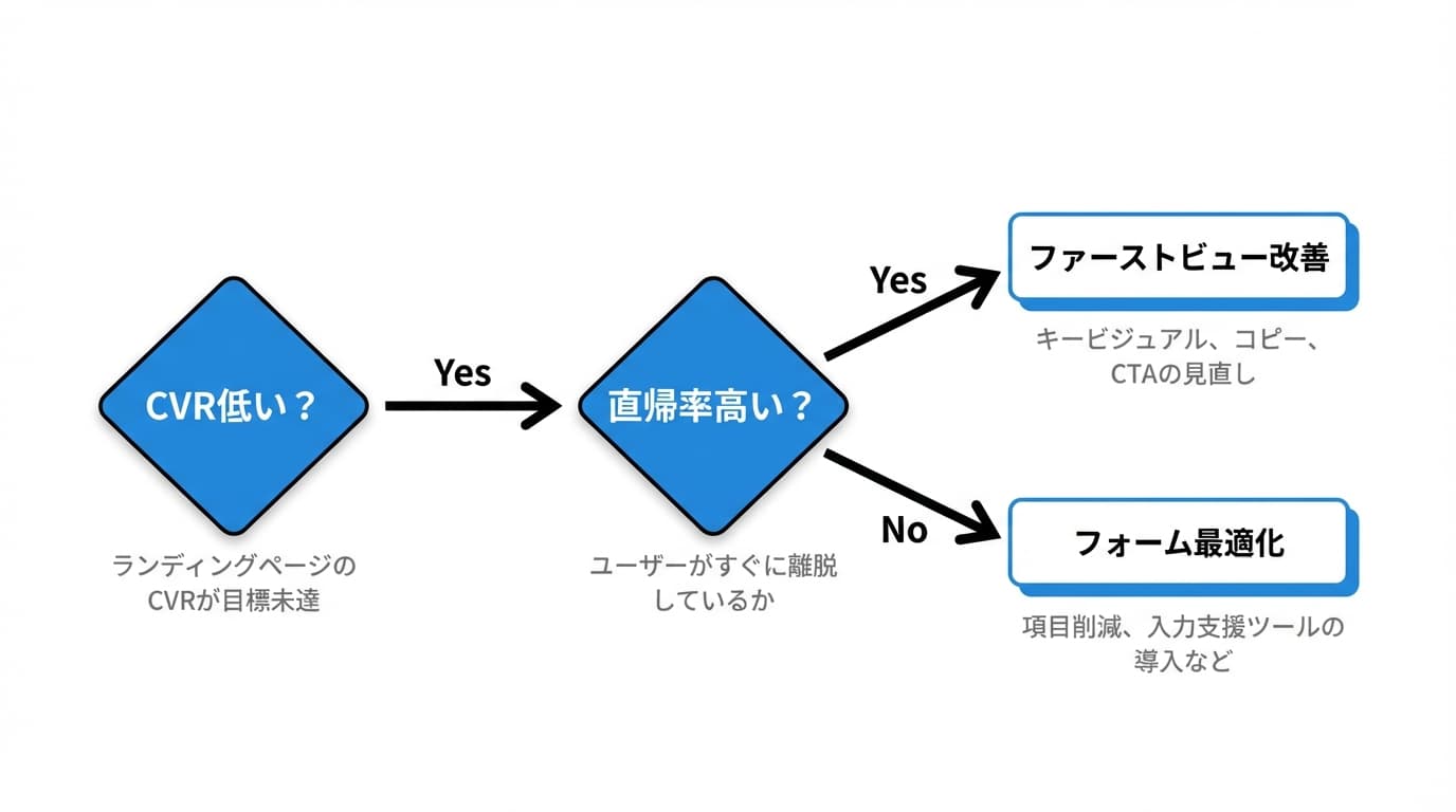 LP改善の判断フロー