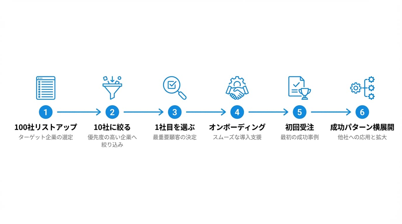 1社目成功までのフロー