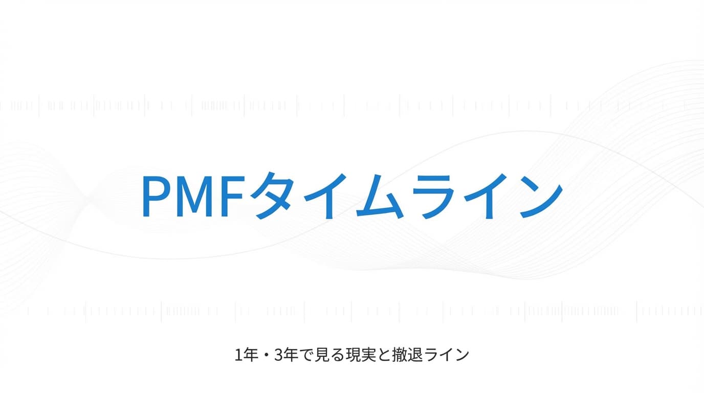 PMFまでの現実的な期間と撤退ラインの決め方
